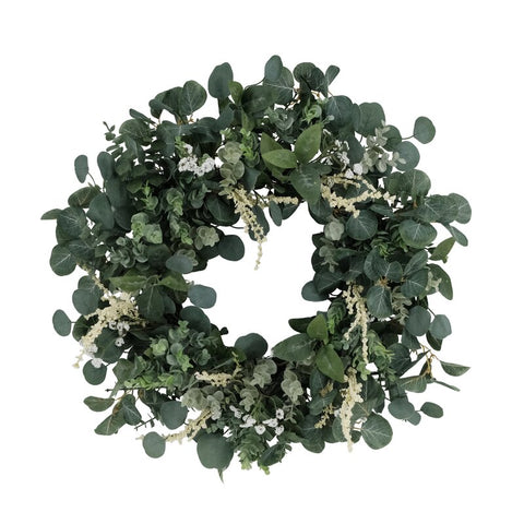 Faux Eucalyptus Polyester 24'' Wreath