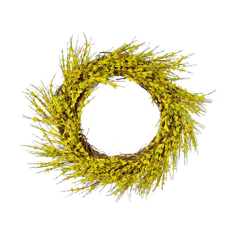 26" H x 26" W x 4" D Faux Forsythia Wreath