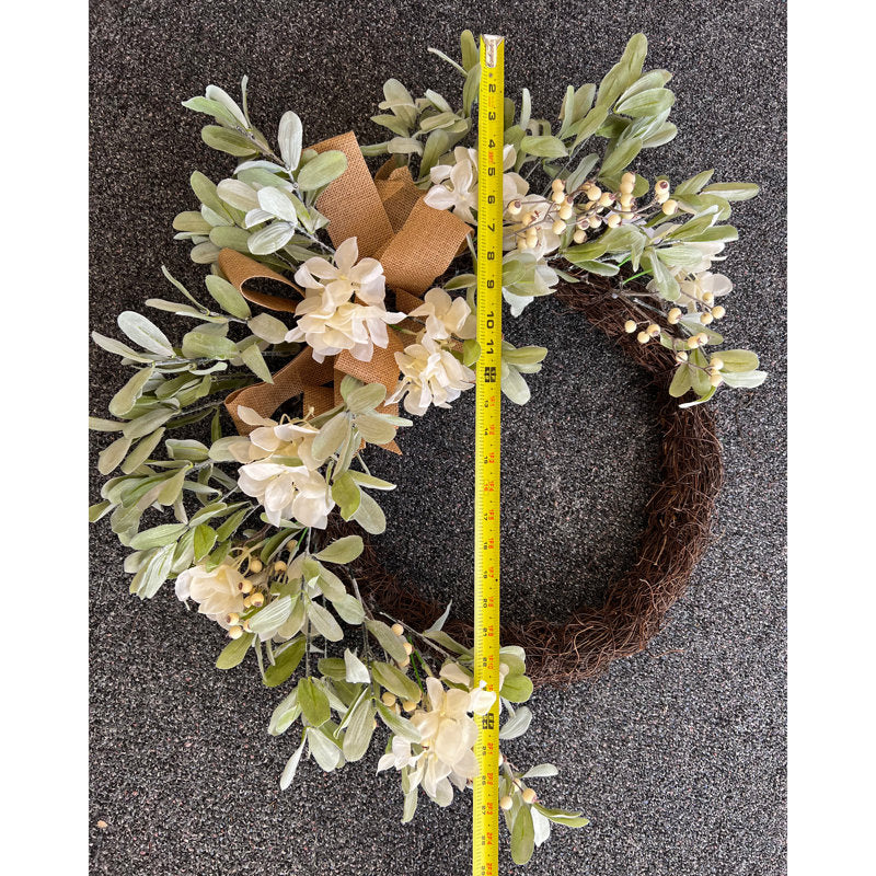 Faux Hydrangea 24'' Wreath