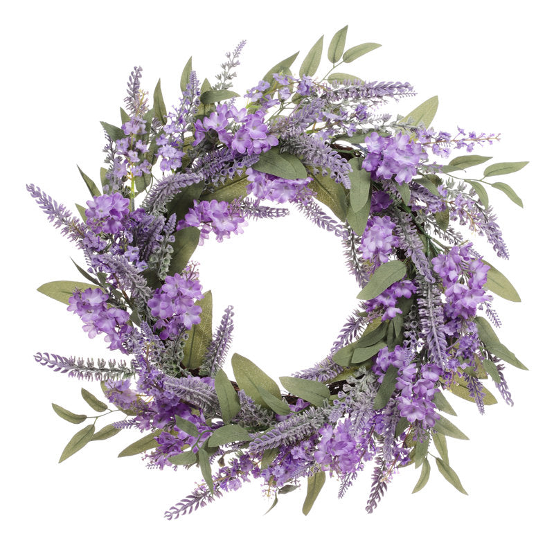 Faux Lavender Polyester Wreath