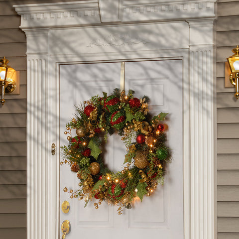 Faux Lighted 30'' Wreath
