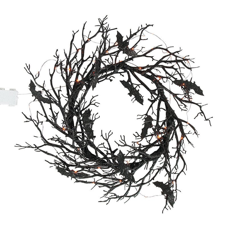 Faux Lighted Grapevine Wood 26'' Wreath