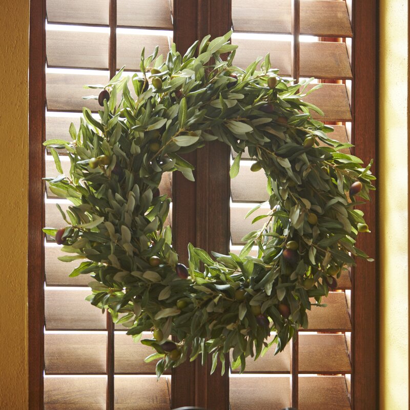 Faux Olive Polyester Wreath