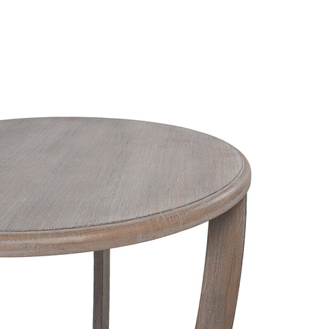Flora Rustic Farmhouse End Table with Storage Shelf, French Country Accent Side Table