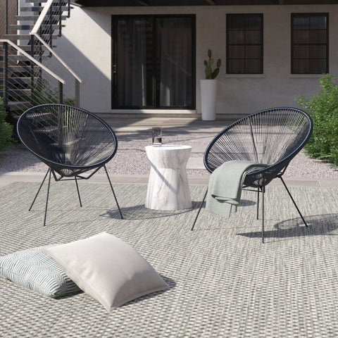 Gadbois Metal Outdoor Lounge Chair (Set of 2)