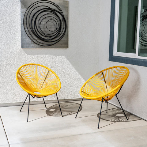 Gadbois Metal Outdoor Lounge Chair (Set of 2)
