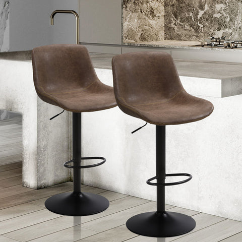 Gehlen Swivel Adjustable Height Bar Stool (Set of 2)