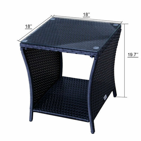 Gitel Glass Outdoor Side Table
