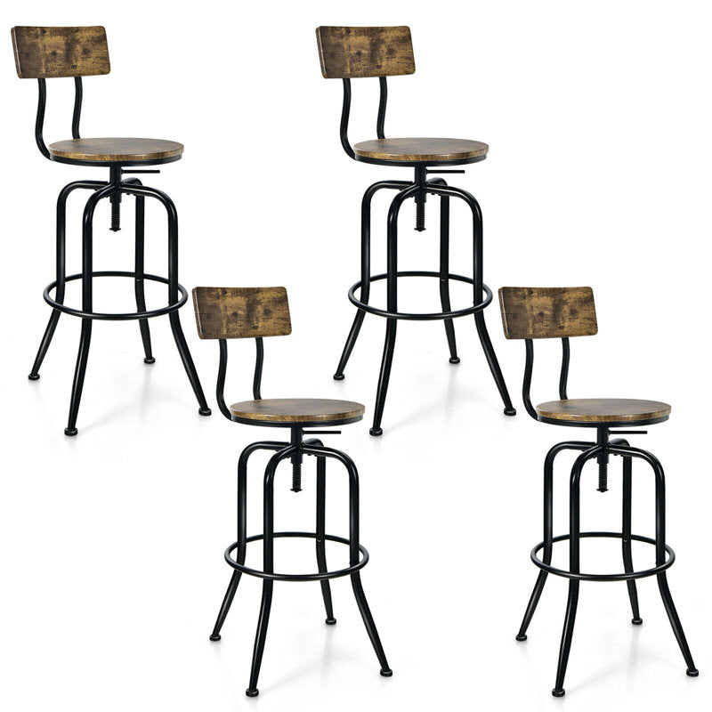Graf Swivel Adjustable Height Stool (Set of 4)