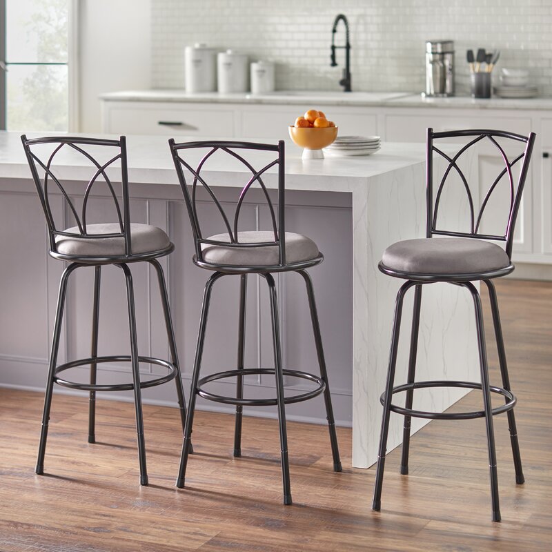 Gruenwald Swivel Adjustable Height Stool (Set of 3)