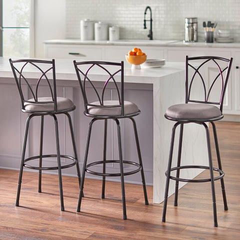 Gruenwald Swivel Adjustable Height Stool (Set of 3)