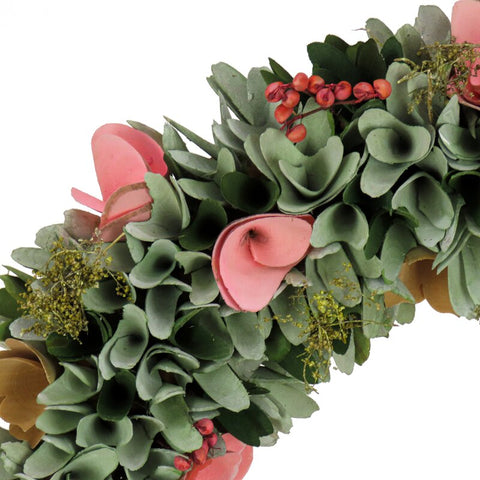 Handcrafted Faux Berry Wood 18'' Wreath