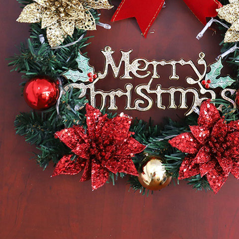 Handcrafted Faux Lighted Spruce 11.8'' Wreath