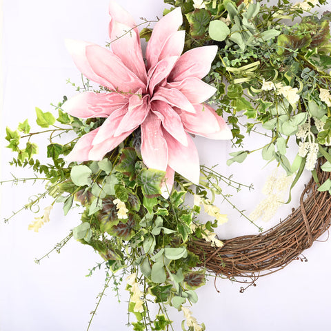 Handcrafted Faux Lily 26'' Wreath