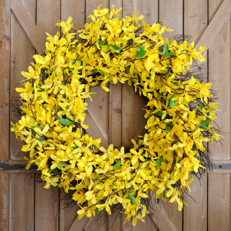 Handcrafted Faux Mixed Assortment Floral 26'' Wreath