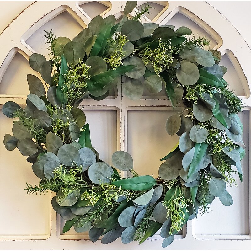 Handcrafted Faux Polyester 22'' Wreath