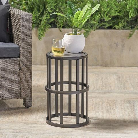 Hargraves Concrete Outdoor Side Table