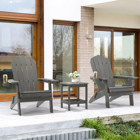 Helki Foldable Outdoor Adirondack Chair (Set of 2)