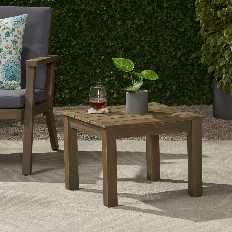 Isaacson Acacia Outdoor Side Table
