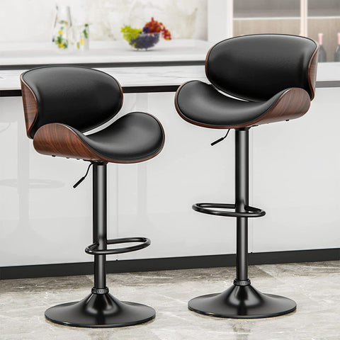 Jaquela Adjustable Height Swivel Bar Stools (Set of 2)