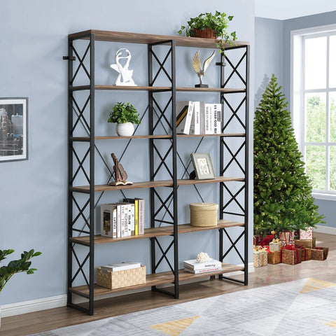 Javan 80.7" H x 60" W Iron Etagere Bookcase