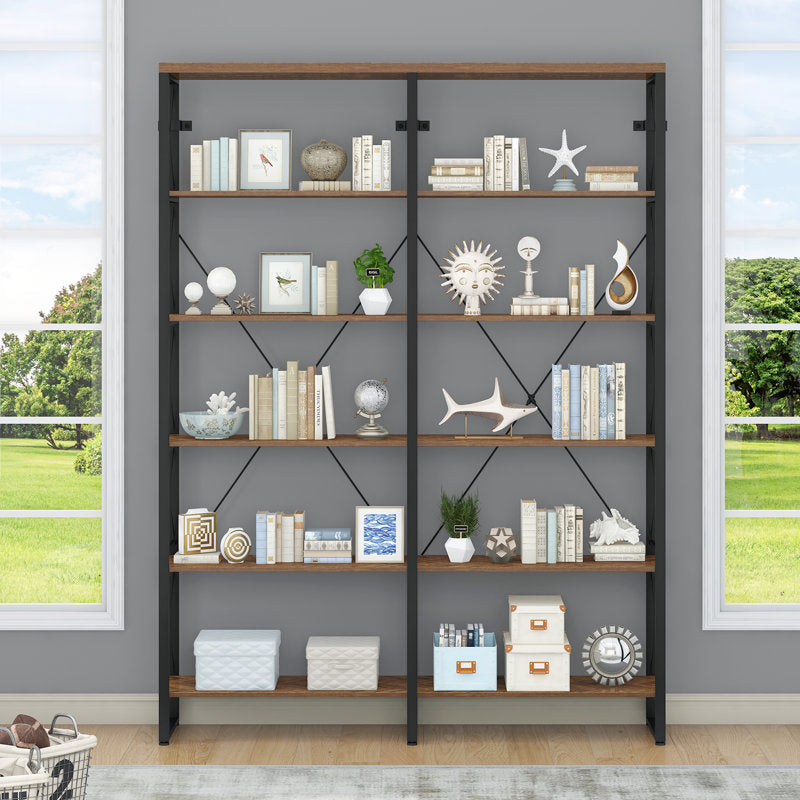 Javan 80.7" H x 60" W Iron Etagere Bookcase