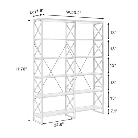 Javan 80.7" H x 60" W Iron Etagere Bookcase