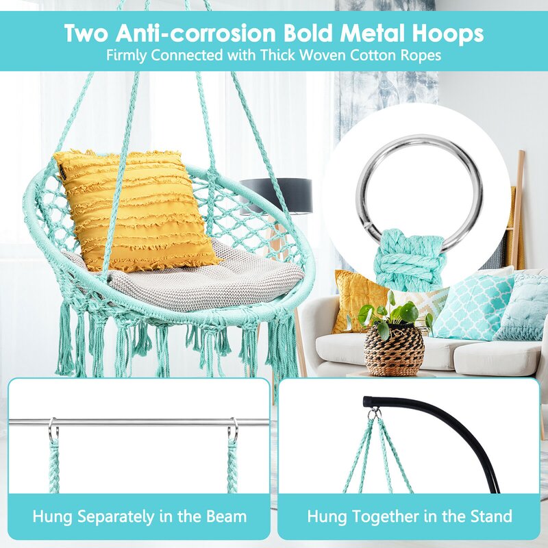 Turquoise Jaylin Porch Swing