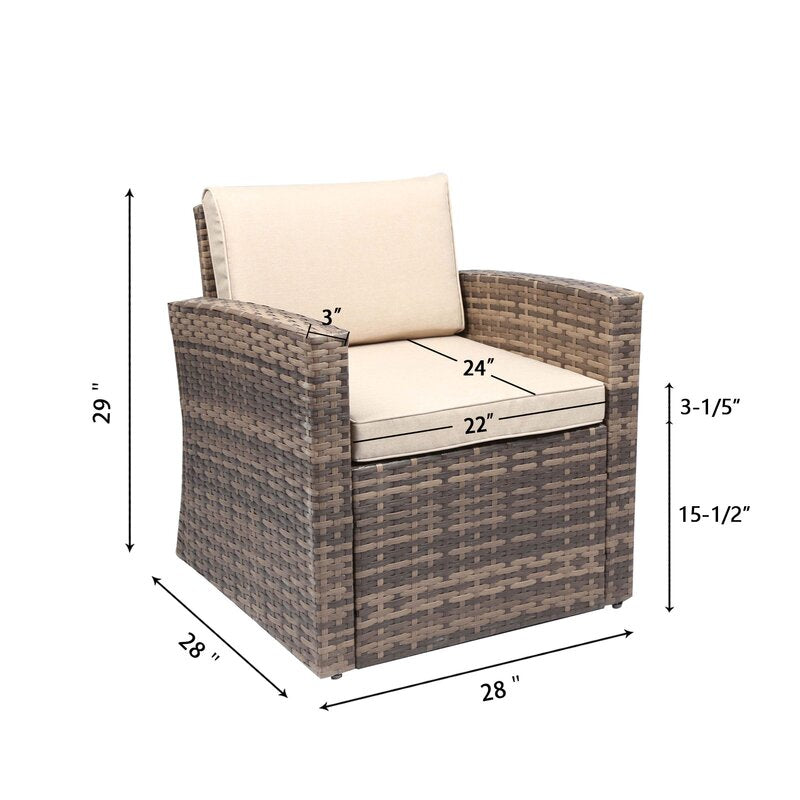 Jazai Wicker Outdoor Lounge Chair