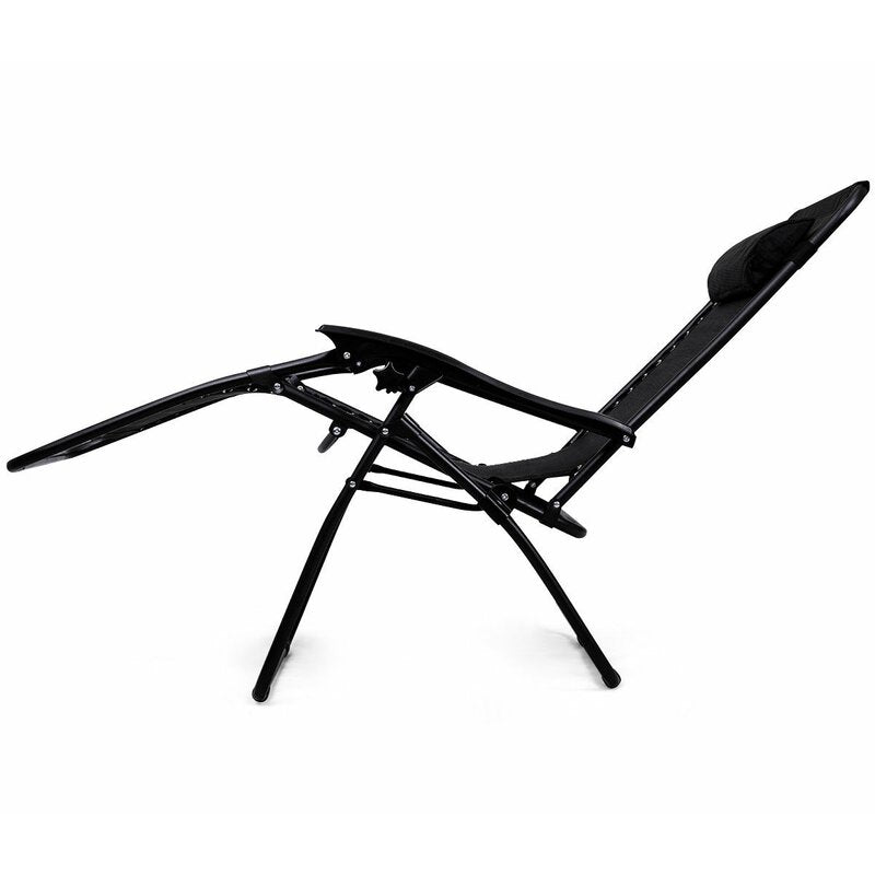 Black Kahleesi Outdoor Chaise Lounge Set with Table