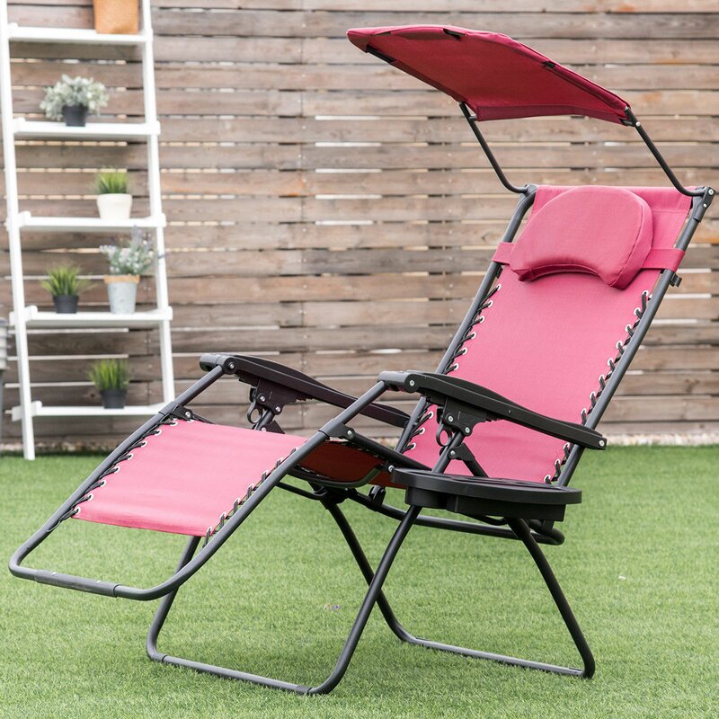 Kalobe Outdoor Metal Chaise Lounge