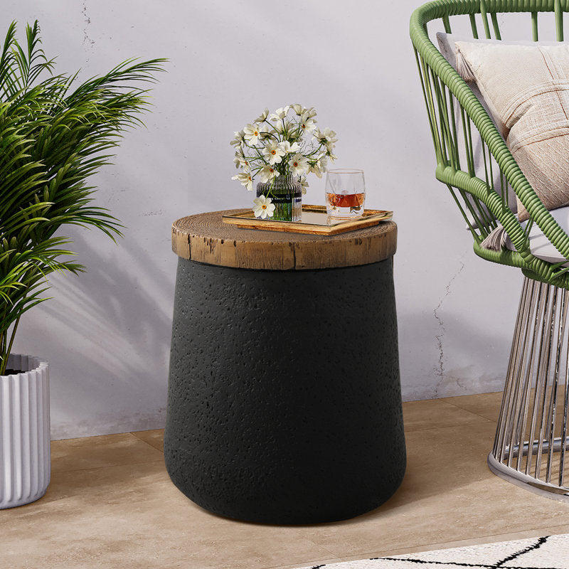 Kanauga Concrete Outdoor Side Table