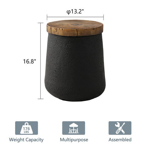Kanauga Concrete Outdoor Side Table