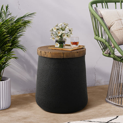 Kanauga Concrete Outdoor Side Table