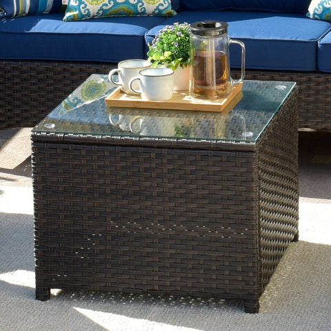 Kaniha Glass Outdoor Coffee Table