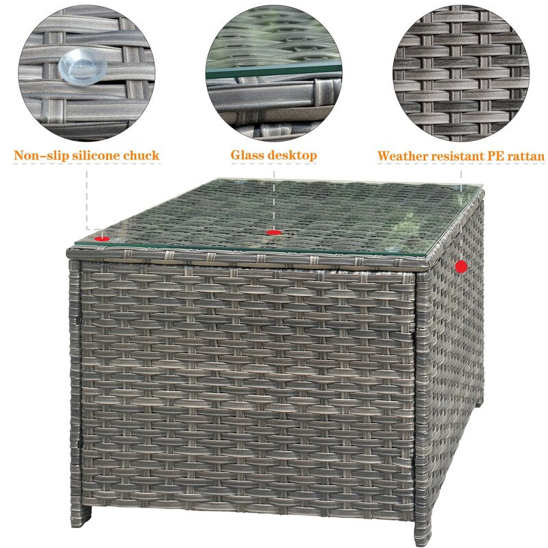 Kaniha Glass Outdoor Coffee Table