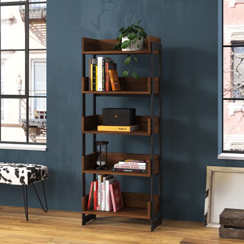 Kim 64'' H x 25'' W Metal Standard Bookcase