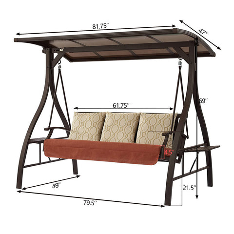 Klowi Porch Swing with Canopy