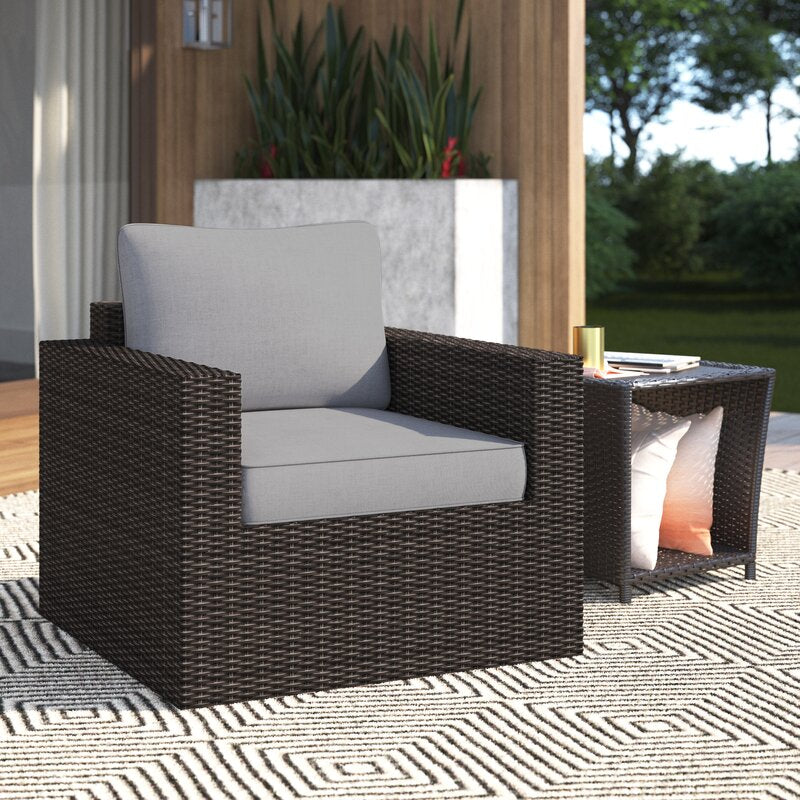 Lenkerville Wicker Outdoor Lounge Chair