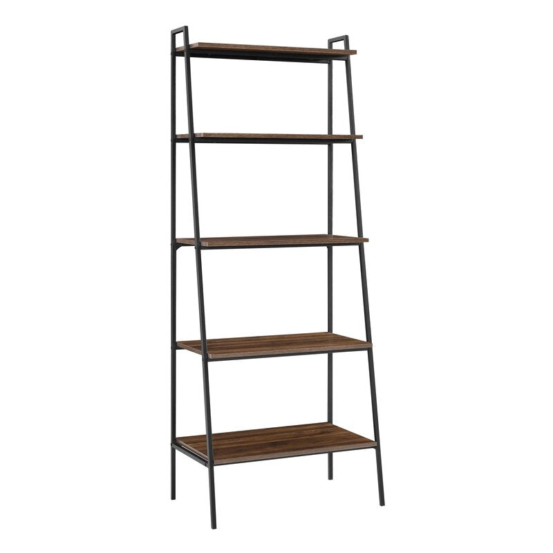 Little Italy 72" H x 28" W Metal Ladder Bookcase