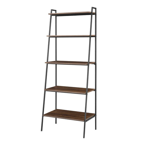 Little Italy 72" H x 28" W Metal Ladder Bookcase