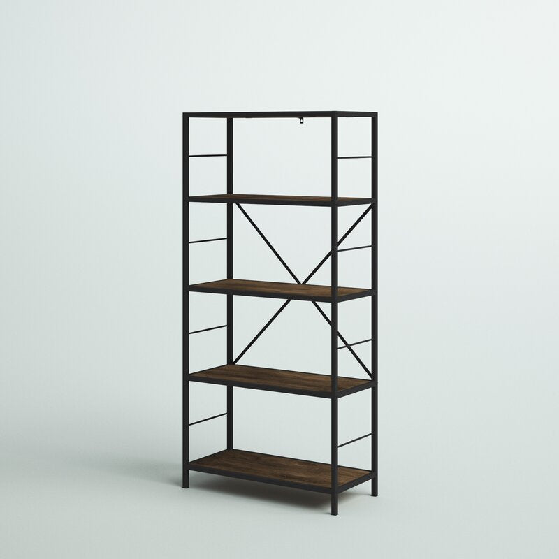 Macon 63" H x 29.88" W Metal Etagere Bookcase