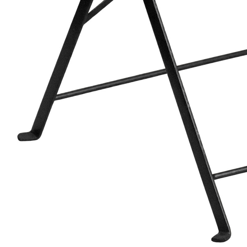 Malbon 30'' Round Indoor-Outdoor Steel Folding Patio Table