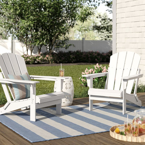 Marciano Foldable Outdoor Adirondack Chair Set (Set of 2)