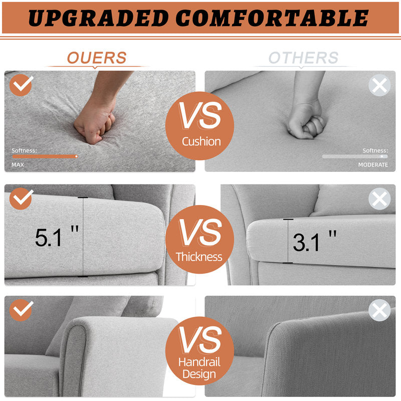 Markham 87.4'' Slipcovered Sofa
