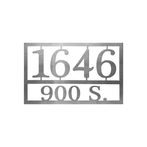 Metal Home 2-Line Wall Address Plaque