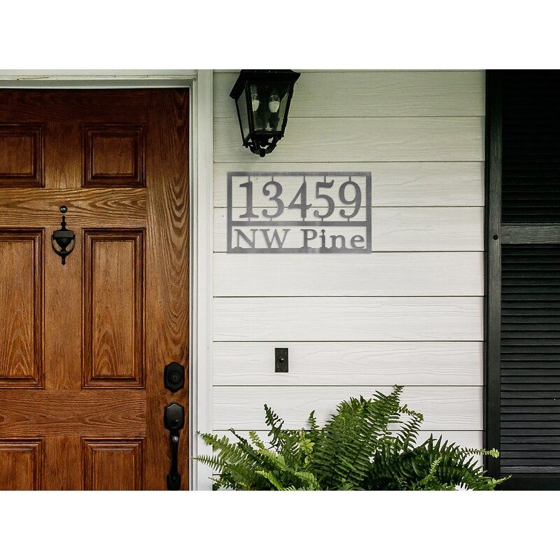 Metal Home 2-Line Wall Address Plaque