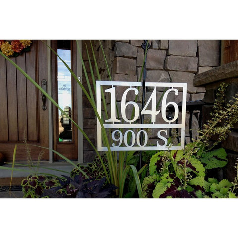 Metal Home 2-Line Wall Address Plaque