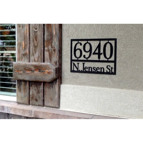 Metal Home 2-Line Wall Address Plaque