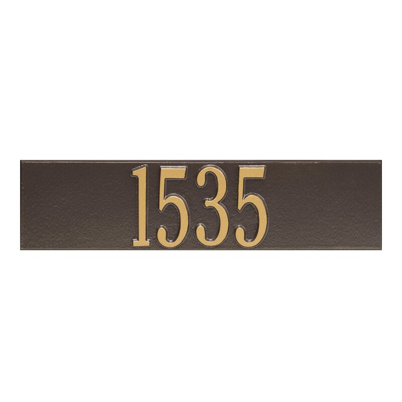 Black/Gold Metal Mailbox Sign